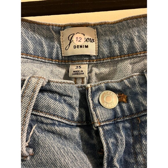 J. Crew Denim Jeans Women's Size 25 Blue Straight Leg Belt Loops Button Outdoor - Picture 2 of 6